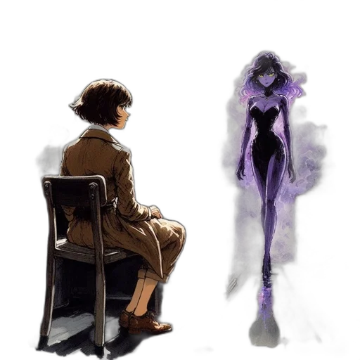 concept art, comic book art, watercolor, fantasy art transparent PNG cut-out