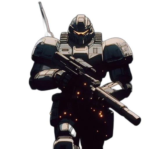 robot, weapon, staff, concept art transparent PNG cut-out