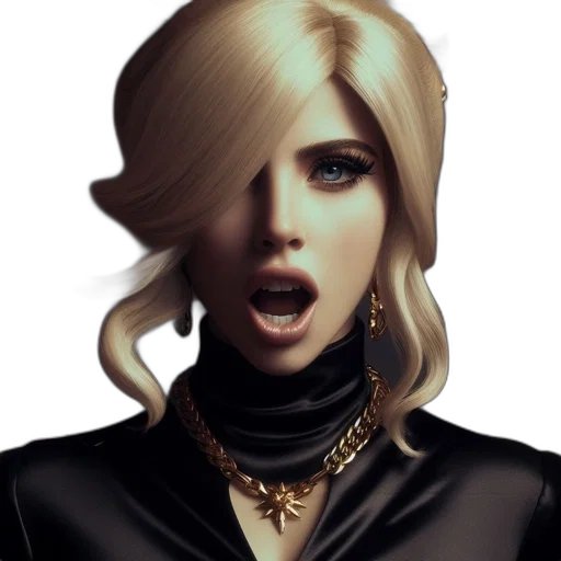 face, hair, photorealistic, concept art transparent PNG cut-out