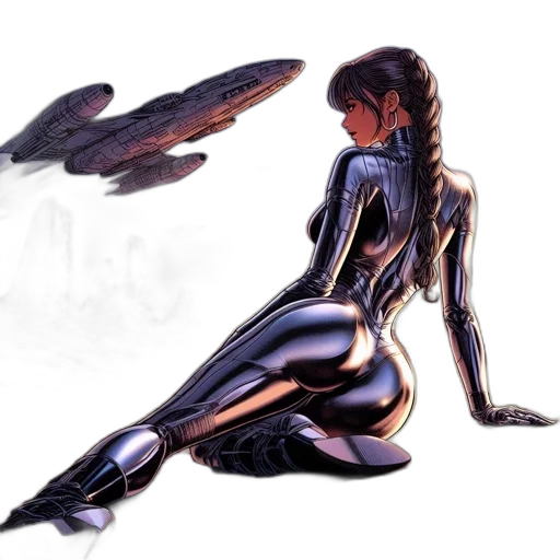 robot, concept art, comic book art, fantasy art transparent PNG cut-out