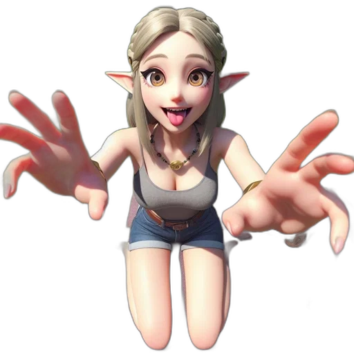 face, staff, creature, dress transparent PNG cut-out