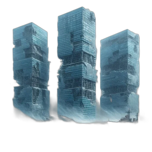 building, 3d render, concept art, cyberpunk transparent PNG cut-out