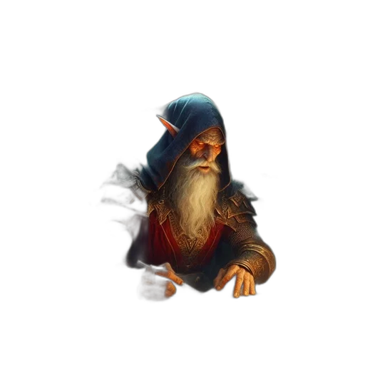 hat, staff, mask, creature transparent PNG cut-out
