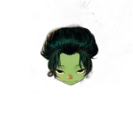 mask, hair, face, creature transparent PNG cut-out