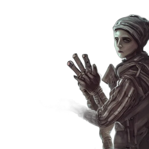 robot, weapon, face, concept art transparent PNG cut-out