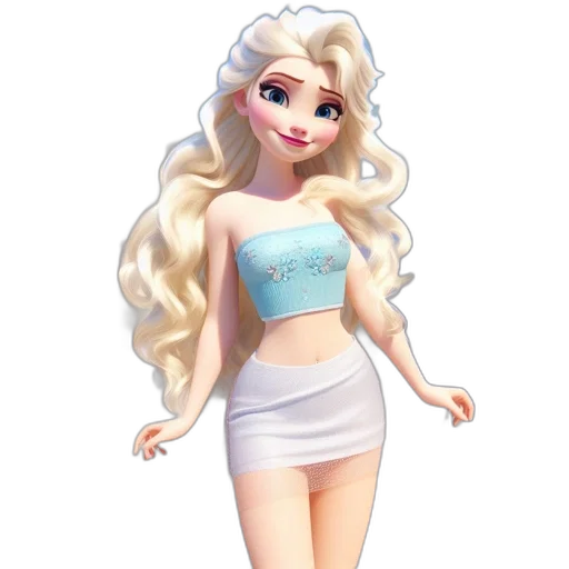 dress, cartoon, concept art, 3d render transparent PNG cut-out