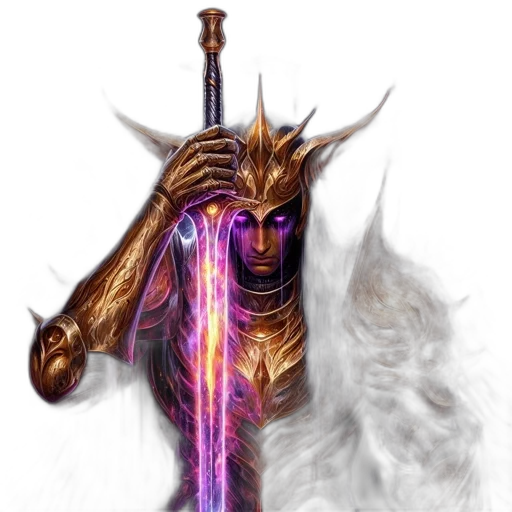 sword, staff, weapon, fantasy art transparent PNG cut-out