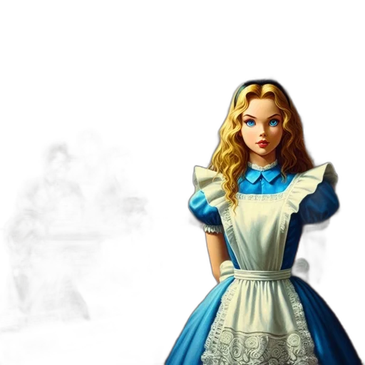 dress, face, robot, 3d render transparent PNG cut-out