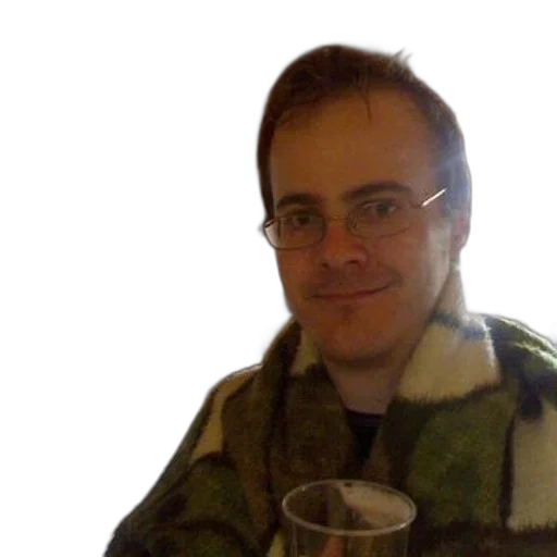 jacket, staff, face, creature transparent PNG cut-out