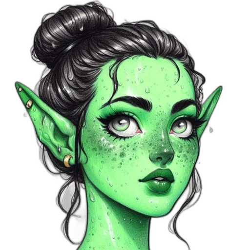 face, staff, fantasy art, concept art transparent PNG cut-out