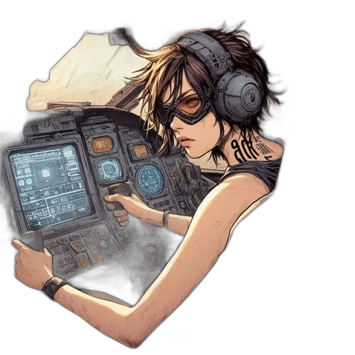 weapon, cyberpunk, concept art, pixel art transparent PNG cut-out