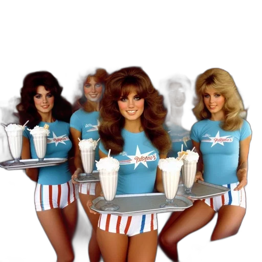 food, vaporwave, concept art, five transparent PNG cut-out