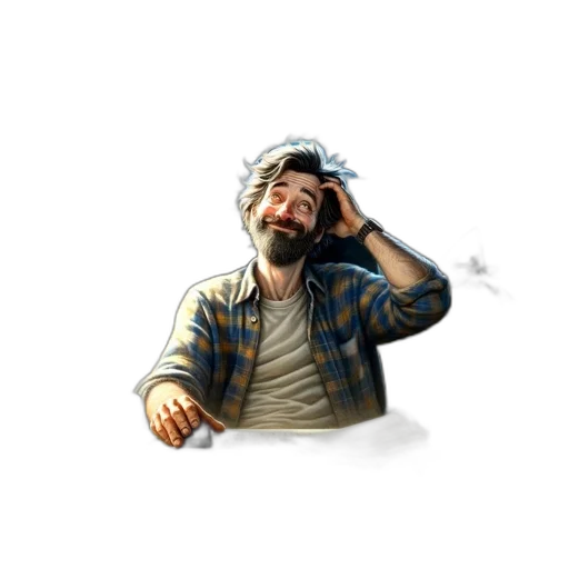 face, hat, jacket, concept art transparent PNG cut-out