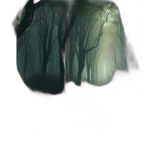 tree, mask, hair, dress transparent PNG cut-out