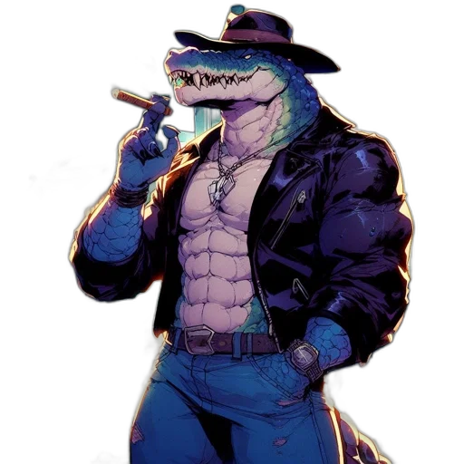 jacket, animal, dragon, hat transparent PNG cut-out