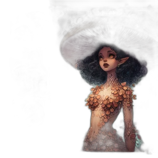dress, crown, hat, creature transparent PNG cut-out