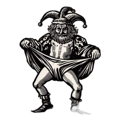 mask, staff, crown, jacket transparent PNG cut-out