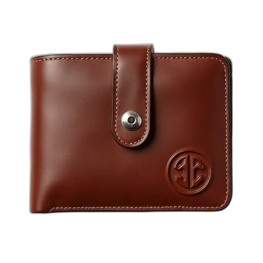 plain, brown, leather, wallet transparent PNG cut-out