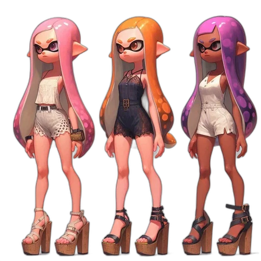 dress, shoes, mask, concept art transparent PNG cut-out