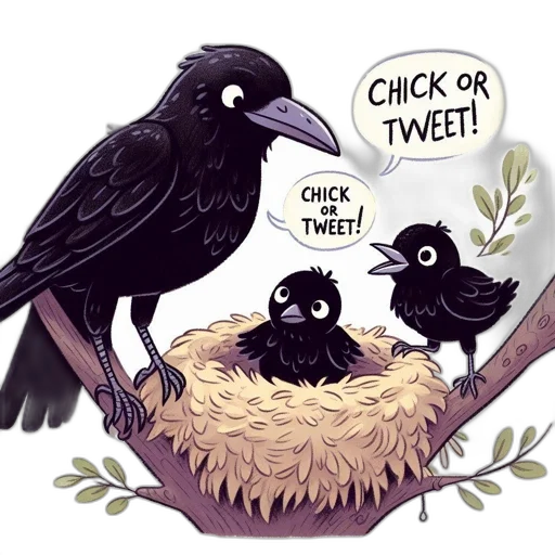 concept art, dark, monochrome, raven transparent PNG cut-out