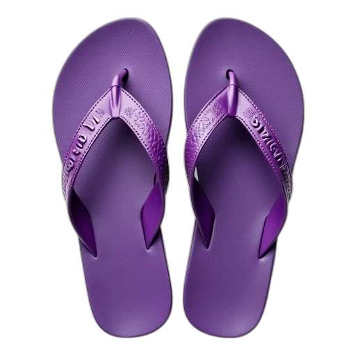 shoes, pair, purple, flip-flops transparent PNG cut-out