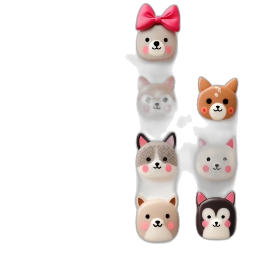 3d render, different, designs, cute transparent PNG cut-out