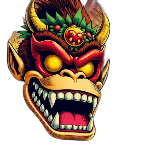 mask, crown, face, 3d render transparent PNG cut-out