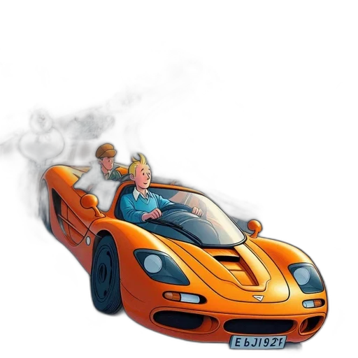 car, dragon, concept art, photorealistic transparent PNG cut-out