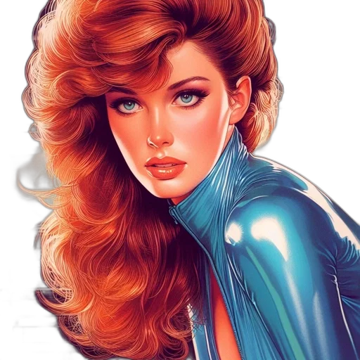 hair, comic book art, photorealistic, cartoon transparent PNG cut-out