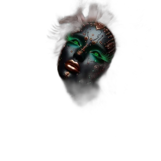 mask, face, creature, crown transparent PNG cut-out
