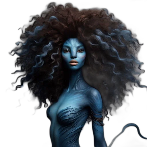 hair, creature, fantasy art, concept art transparent PNG cut-out