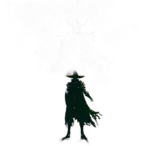 hat, staff, mask, creature transparent PNG cut-out