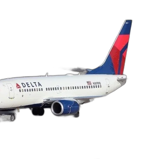 staff, delta, airplane, runway transparent PNG cut-out