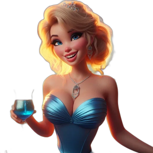 dress, 3d render, cartoon, fantasy art transparent PNG cut-out
