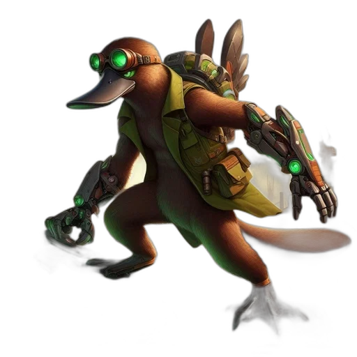 weapon, robot, staff, animal transparent PNG cut-out