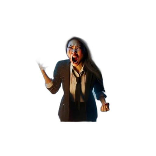 staff, jacket, creature, 3d render transparent PNG cut-out