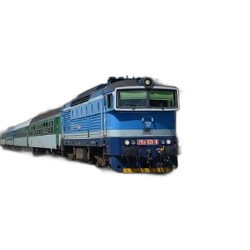 3d render, photorealistic, blue, train transparent PNG cut-out