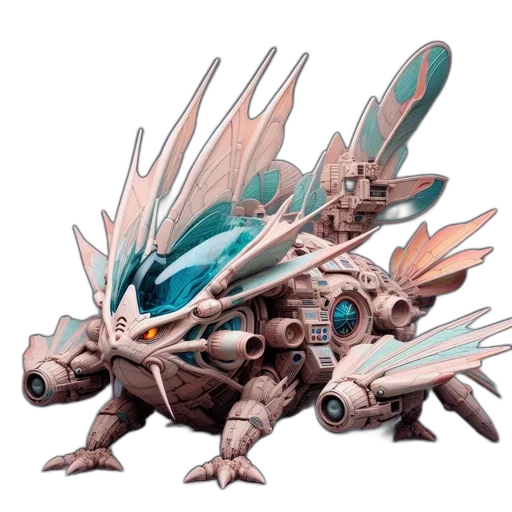 weapon, dragon, robot, creature transparent PNG cut-out