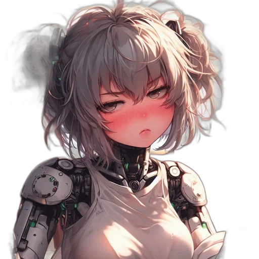 robot, dress, face, weapon transparent PNG cut-out
