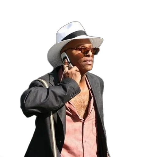 hat, jacket, staff, man transparent PNG cut-out