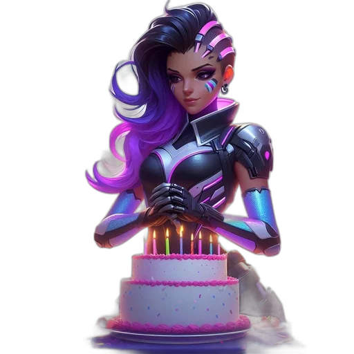 concept art, vaporwave, 3d render, cyberpunk transparent PNG cut-out