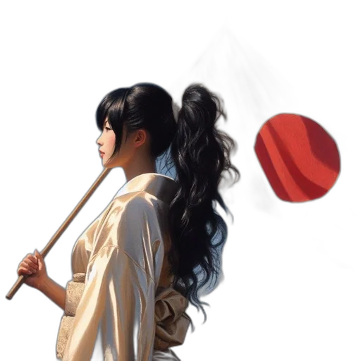 staff, umbrella, hair, weapon transparent PNG cut-out