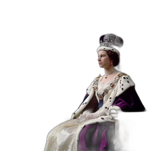 crown, dress, jewelry, staff transparent PNG cut-out