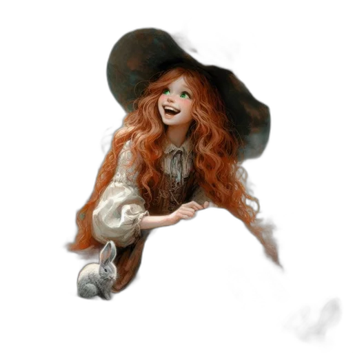staff, dragon, dress, hat transparent PNG cut-out