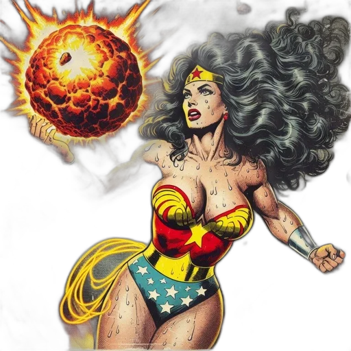 comic book art, concept art, fantasy art, cartoon transparent PNG cut-out