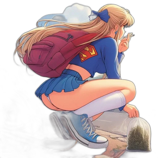 jacket, anime, concept art, watercolor transparent PNG cut-out