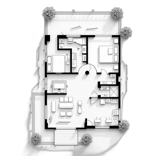 building, furniture, 3d render, concept art transparent PNG cut-out
