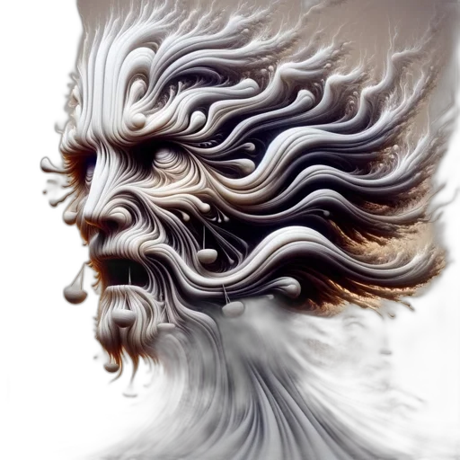 face, mask, hair, creature transparent PNG cut-out