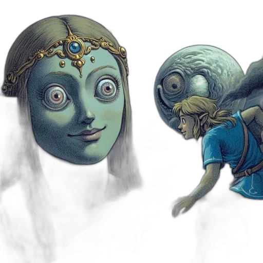 mask, creature, face, concept art transparent PNG cut-out