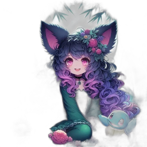 creature, staff, dress, animal transparent PNG cut-out